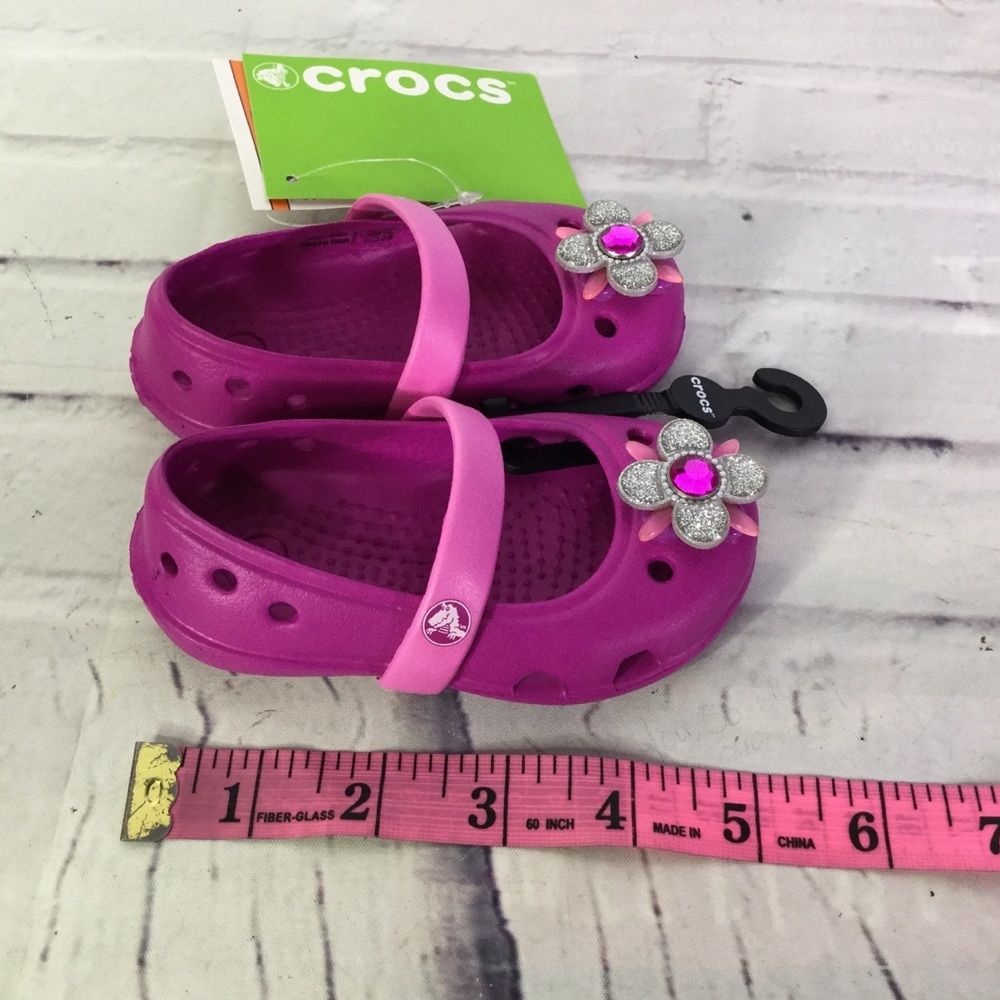 Crocs Baby Girls C4 Keeley Springtime Flats Pink - Picture 4 of 6